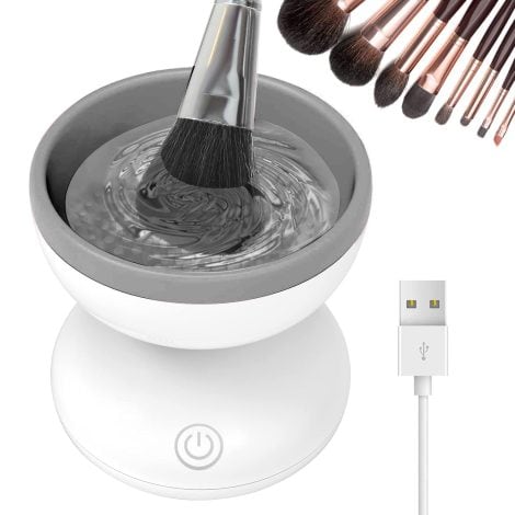 Gleva Electric Makeup Brush Cleaner is a portable USB-rechargeable tool, perfect for all brush sizes. It’s a great gift for girls and women.