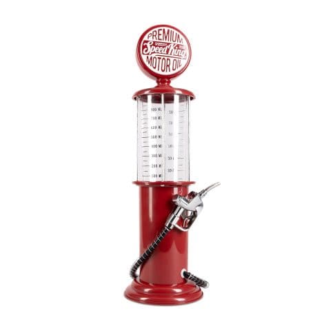 BLKSMITH Home Bar Liquor Dispenser: Vintage Red Plastic Decanter for Man Cave Décor. Ideal for Scotch, Vodka, Cocktails & Non-Alcoholic Drinks.