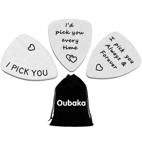 Set of 3 guitar picks – I choose you, I’d choose you always & forever. Perfect gift for Indian musicians, husbands, boyfriends, fiancés, and dads.