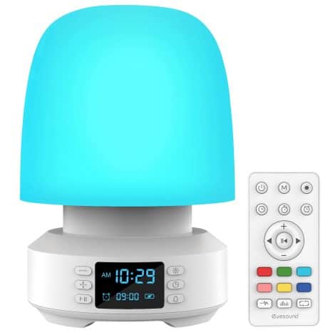 Bluetooth Speaker with Color Changing Table Lamp, Alarm Clock, and Remote Control – Ideal Gift for Indian Teens.