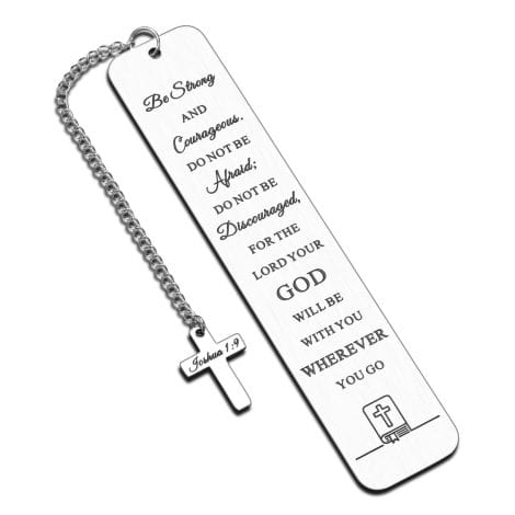 Motivational Christian presents for Him/Her. Bible verse bookmark with cross pendant. Perfect for gifting on occasions!