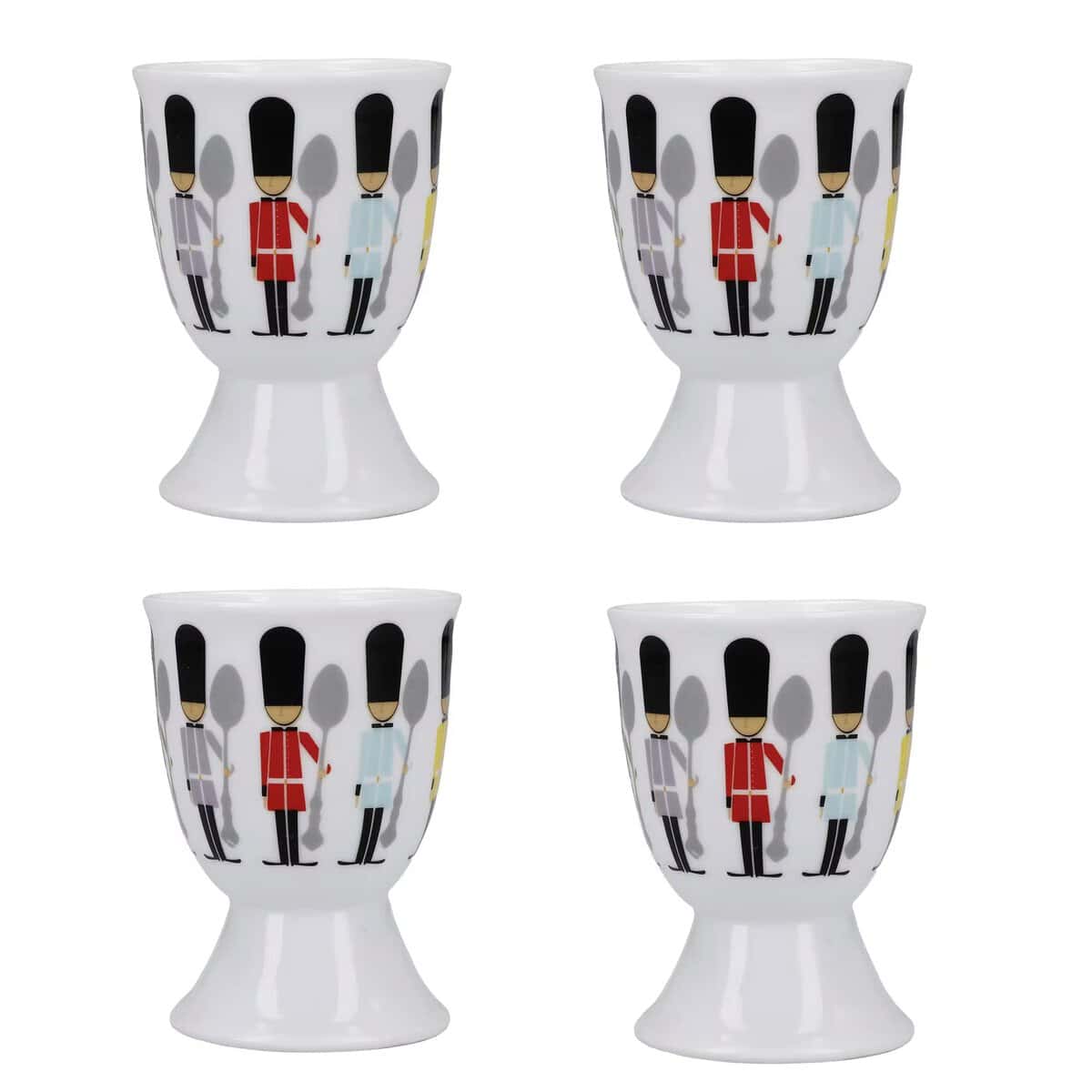 KitchenCraft KCEGGSOL4PC Egg Cup Set, Porcelain