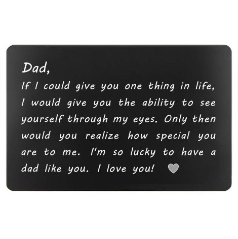 Personalized wallet insert for Indian fathers, perfect for birthdays, Father’s Day and Christmas – “Lucky to have you!”