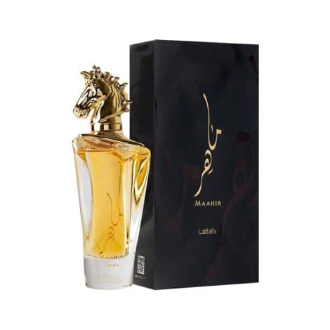 Lattafa’s Maahir Gold is a premium, lasting perfume spray with refreshing oud and musk fragrance. Suitable for all.