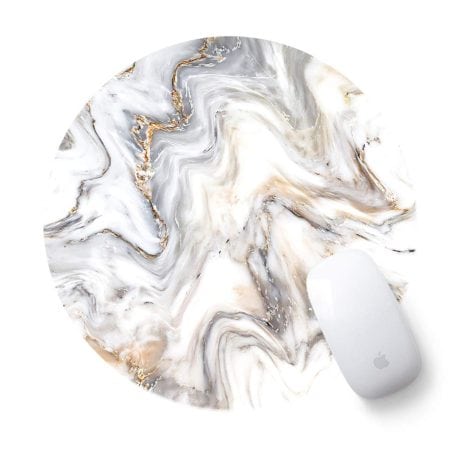 Get the stylish and trendy ToLuLu mousepad, perfect for gaming and work, with a unique white gold marble design.