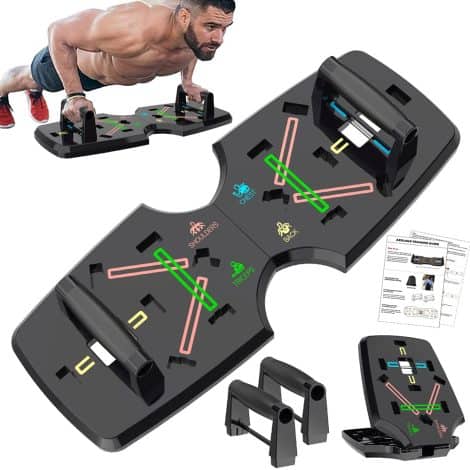 AERLANG Push Up Board: Convenient 10 in 1 Foldable Push Up Bar for Professional Strength Training.