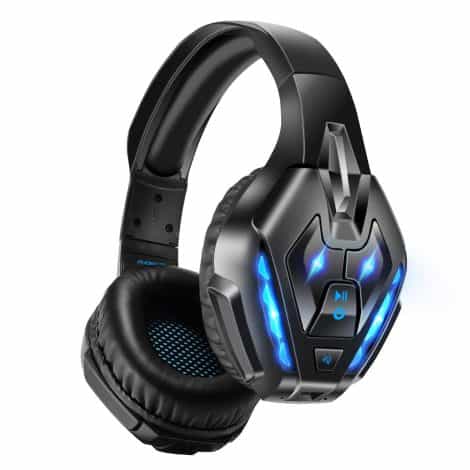 PHOINIKAS Gaming Headset for PS4, PC, PS5, Xbox with Noise Cancelling Mic, 40h Battery, Phone Compatibility.