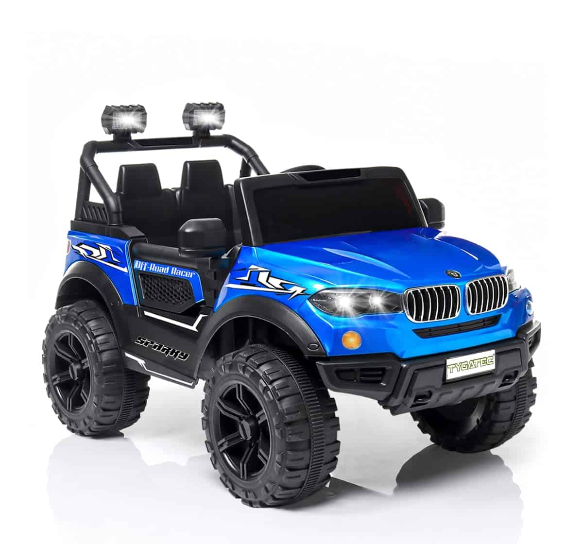 TYGATEC Electric Battery Operated Ride on Jeep for Kids of Age 2 to 6 Years- The Metallic Painted Driving Ride on Car with Music, Lights and Bluetooth and Remote Control