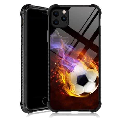 DJSOK Case: A Shockproof Case with Football Legend Design Pattern for iPhone 12 Mini, for Men and Women Fans.