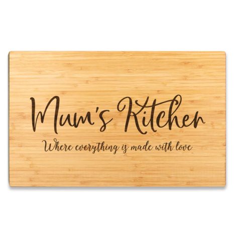 Andaz Press Big Bamboo Wood Cutting Board Gift, 17.75 x 11-inch, Mom’s Kitchen, Filled with Love, 1-Pack, Engraved Serving Chopping Board, Perfect for Christmas or Birthday, Great for Chefs.