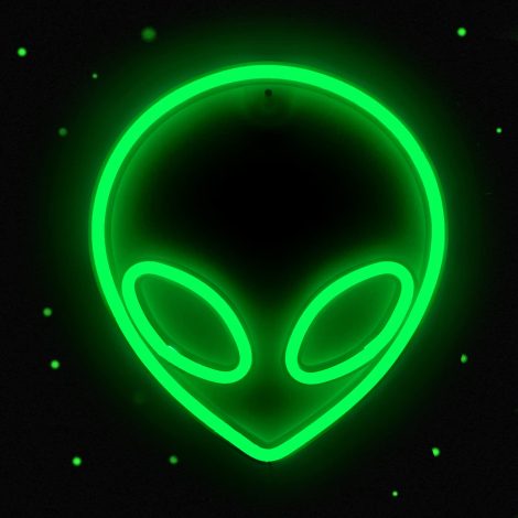 Cool Alien Neon Light for Christmas Decor, Game Rooms, Bedrooms, Bars & Parties. USB/Battery Operated.