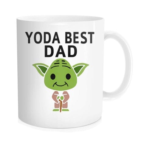 Chilltreads Yo-da Best Papa Mug, Adorable Star Fans Cup, Hilarious Papa Birthday Gift, Yo-da Papa, 11 Oz White.