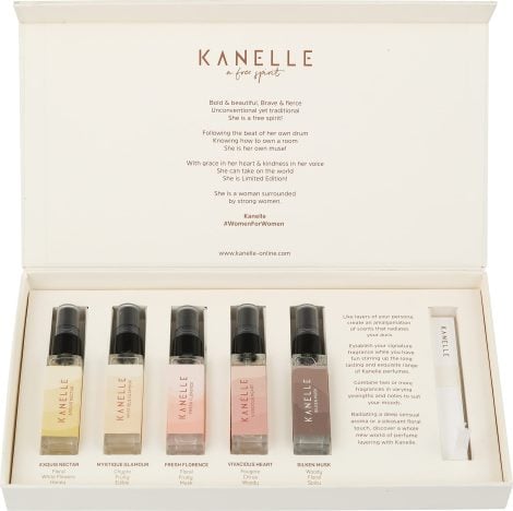 Kanelle Luxury Perfume – Long-lasting, premium fragrance set with 5 signature scents for women – Discover now!