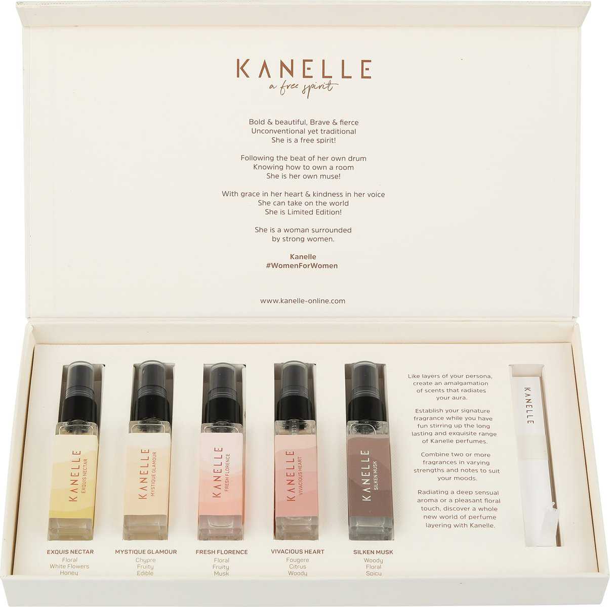 Kanelle Luxury Perfume - Eau De Parfum for Women Long Lasting Premium Fragrance Pocket Perfume, Discovery Set with 5 Signature Fragrances - 5 x 10ml