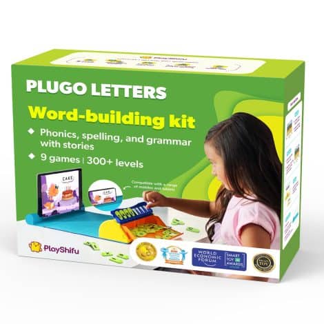 Plugo Letters: Engaging educational game for Indian kids, ages 4-8, with 9 learning games to improve language skills.