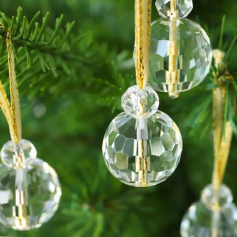 “Clear Crystal Glass Christmas Balls – Perfect for Xmas decoration, weddings, parties; grab these limited-time hanging ornaments!”