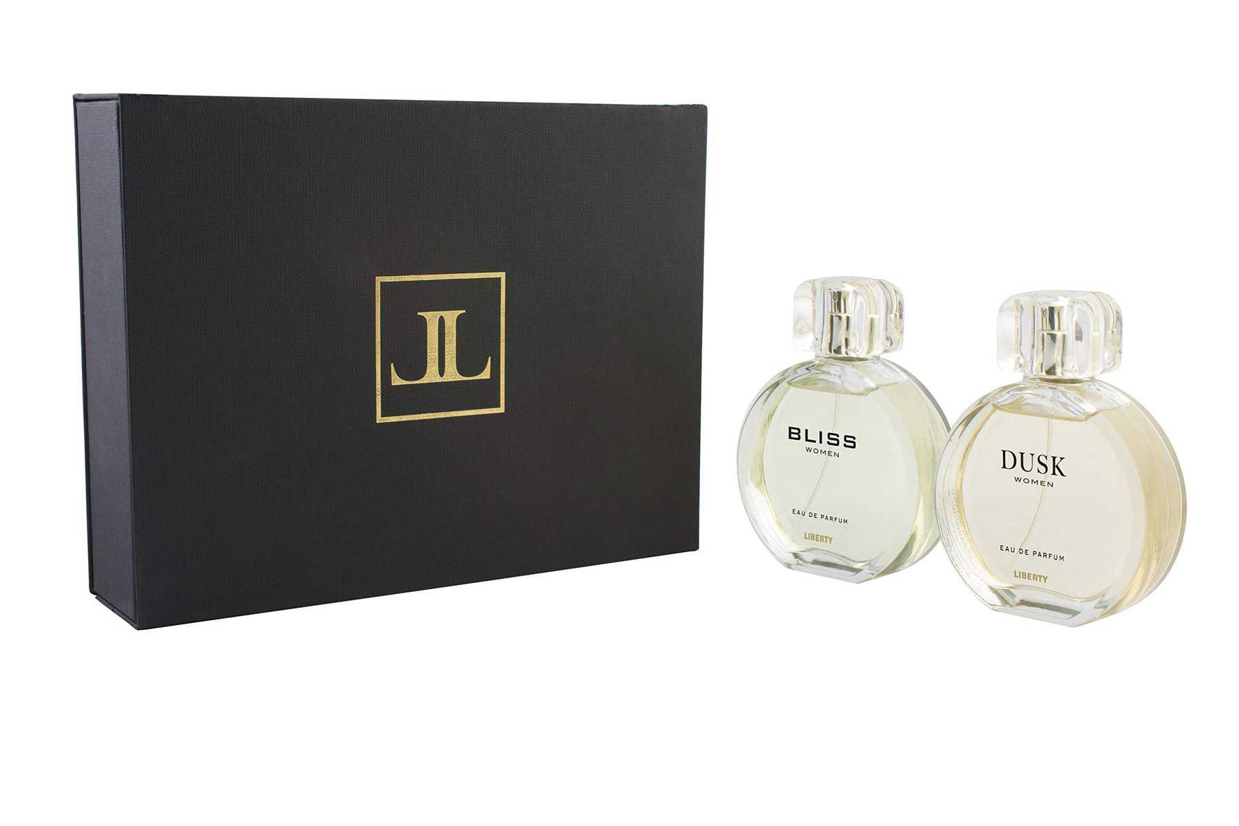 Liberty LUXURY Dusk & Bliss Perfume Gift Set for Women, Long Lasting Smell, Crafted in France, Eau de Parfum(EDP) - (Dusk 100ml & Bliss 100ml)