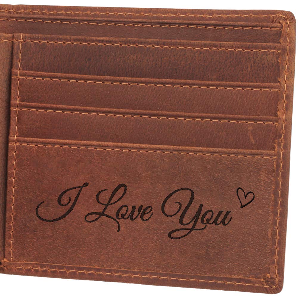 I Love You Wallet, Personalized Wallet, Engraved Wallet for Men, Personalized Wallet for Husband, I Love You Husband Gifts