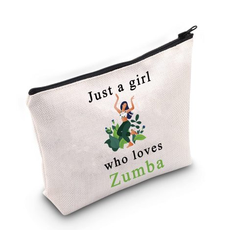 Zumba Makeup Bag, a trendy and chic zipper pouch for women and girls passionate about Zumba.