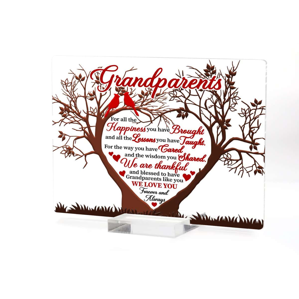 ARTSYWIX Mom & Dad Gifts from Daughter Son, To My Parents Acrylic Plaque, Thank You Mom & Dad Keepsake, Grateful Gift for Parents Mother-in-law, Bonus Mom Stepdad Present, Anniversary Wedding Gifts