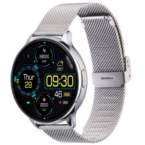 Vibez by Lifelong Smartwatch for Women with 1.28″ HD Display, Two Straps, and Bluetooth Calling.