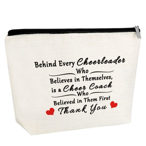 Thank You Gift for Cheer Coach: Cheer Coach Makeup Bag – Perfect Appreciation Present for Indian Cheerleading Coach.