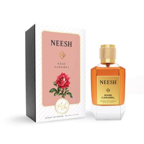 Luxurious Neesh Rose Caramel Perfume, an enduring fragrance for both men and women (100 ml).