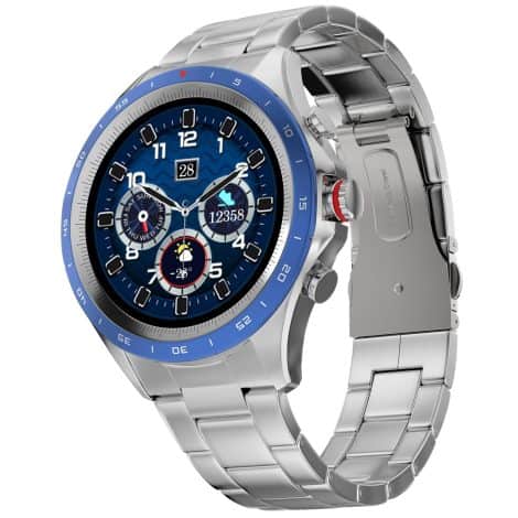 Fire-Boltt Solace Luxury Stainless Steel Smart Watch with Bluetooth Calling, Health Monitoring. High-resolution display and refresh rate.