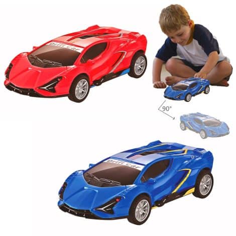 Johehe Inertia Drift Car Toy for Children, 3-6 Years, 2-Pack Push & Go Stunt Cars, Ideal Gift for Kids 3+.