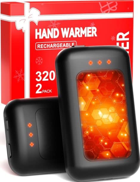 “Rechargeable Hand Warmers – Stay warm for 16 hours with this 2-pack, perfect for outdoor activities and gifting!”