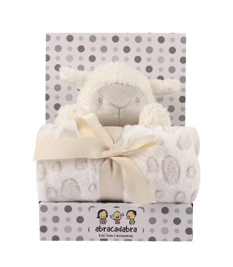 Magical Toy with Comforting Blanket Set for Babies, 0+ Years (Sheep, White) – Perfect Gift!