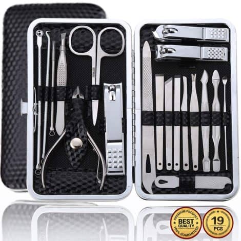 Get the ultimate nail care with the 19 in 1 Manicure Kit Pedicure set – perfect for everyone.