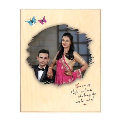 RK Cart Customized Presents | Incredible Wooden Picture Plaque Customized Presents for Hubby | Romantic Surprise Present for Spouse (Wooden, VD06, 16 X 24 inch)