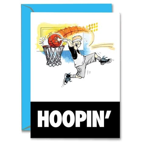 Basketball Dunkin’ Birthday Card for sports enthusiasts in India, all profits go towards helping kids.