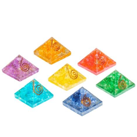 Get the Fashionzaadi Onyx Stone Orgone Pyramid Set for balancing energy and spiritual healing, only 1 inch in size!