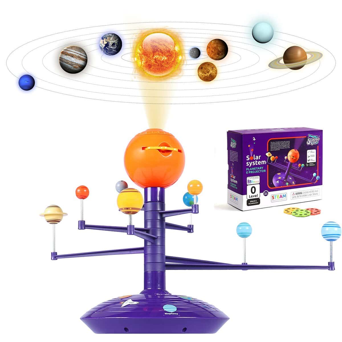 Science Can Solar System for Kids, Solar System Model Kit Planetarium Projector for Kids, Talking Planets Space Toys for 4 5 6 Year Old Boys and Girls Gift