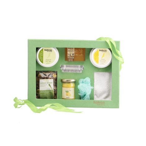 BodyHerbals Foot Care Premium Gift Set with Lemongrass & Lemon Range – Perfect for luxurious self-care moments.