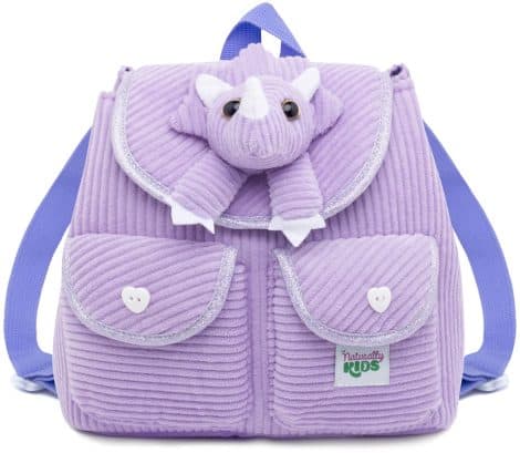 Naturally KIDS Triceratops Toddler Backpack, a perfect gift for your little girl or boy aged 2-3.