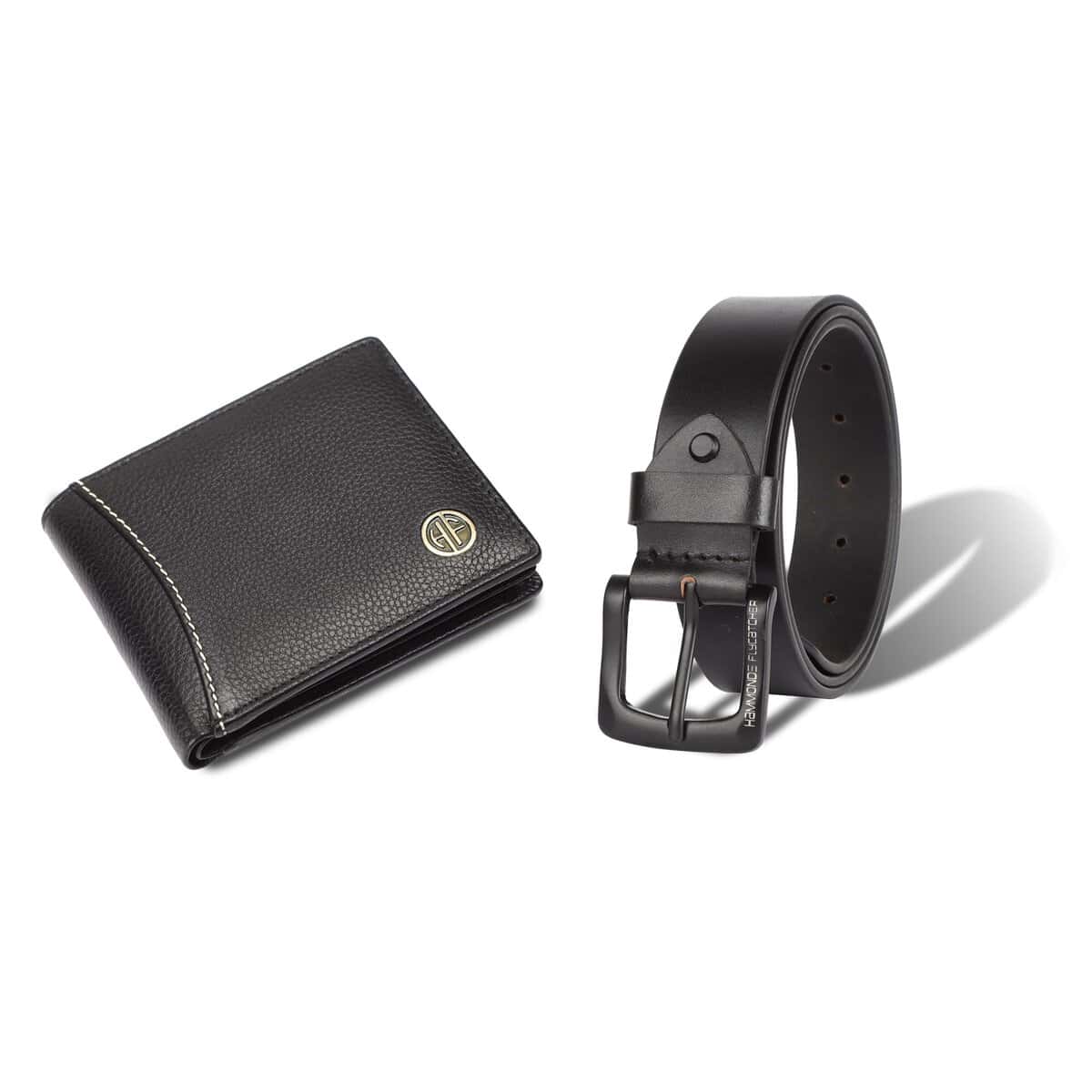 HAMMONDS FLYCATCHER Gift for Men Combo - Genuine Leather Wallet and Belt Set - 6 Card Slots - 2 Currency Pockets - Coin Pocket - Belt Fits Waist 28-46 - Birthday Gift for Husband, Boyfriend - Black