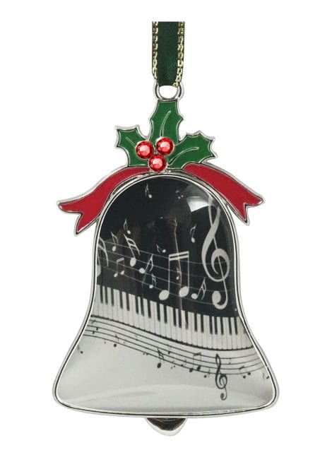 Gixpop Christmas Bell Ornament with Music Notes, a festive hanging decoration for Indian homes and parties.