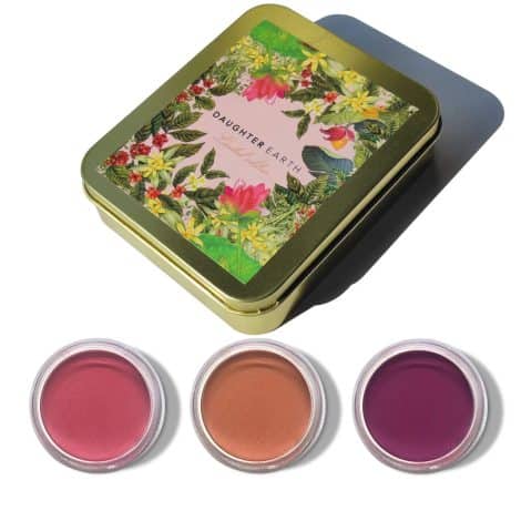 DAUGHTER EARTH Multi-Colored Tinted Lip and Cheek Set for Indian women with a vegan and natural matte finish.