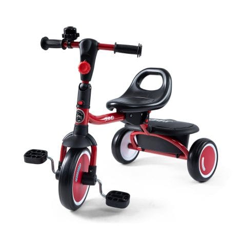 Red Foldable Toddler Tricycles: Perfect Bike Gift for Indian Boys and Girls aged 2-5, with Storage Basket.