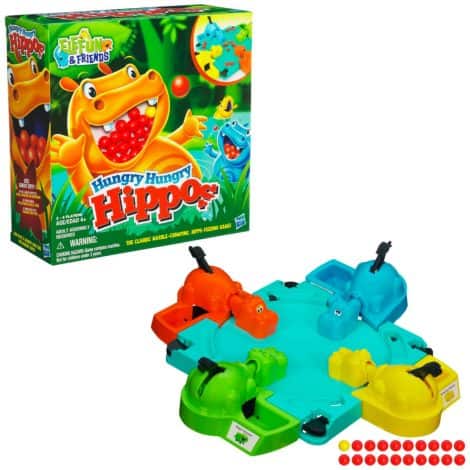 Best Christmas gift for Indian kids and families: Hasbro Gaming Hungry Hungry Hippos Game, a fun board game for boys and girls aged 4 and above. Enjoy Christmas game night with this exciting Xmas gift.