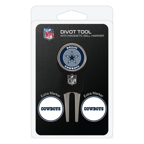 Pack of 3 Golf Ball Markers with NFL Divot Tool, exclusively for Indian consumers.