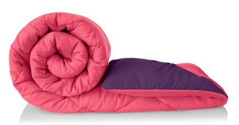 Amazon Brand – Solimo Microfiber Reversible Comforter, Double (Bright Pink & Royal Purple, 200 GSM)