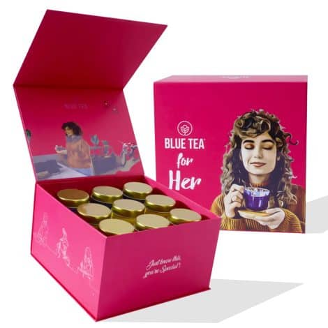 Assorted Tea Gift Set with 9 Flavors of Flower-Based Tea, Perfect for Mother’s Day, from Loved Ones.