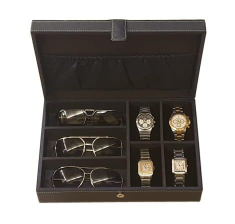 Get organized with the Treasure Hunt® Watch Sunglasses Organizer Storage Box, a must-have for Indian customers.