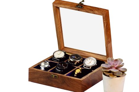 Exquisite Watch Box for Men, Elegant Wooden Organizer, Perfect Gift for Him, Anniversary, Valentine’s or Father’s Day.