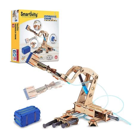 Smartivity Hydraulic Crane: Engaging STEM toy, promoting learning through play. Perfect gift for 6-14-year-olds. Proudly Indian-made.