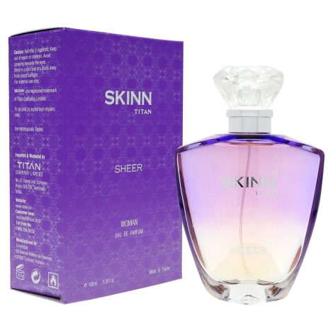 Titan Skinn Sheer Woman Perfume, 100ml: Enhance your presence with this luxurious fragrance for Indian women.